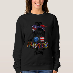 4th Of July Family Matching  All American Aunt Sweatshirt