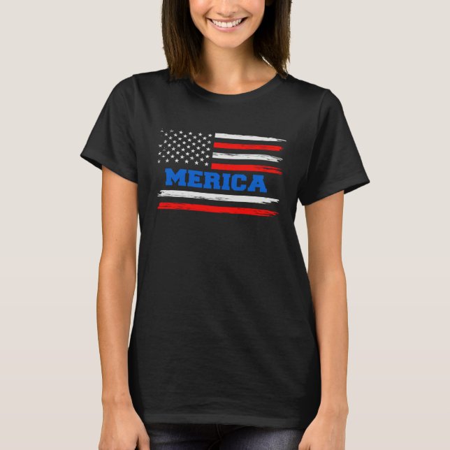 4th of July Family Matching Clothes Red Blue White T-Shirt (Front)