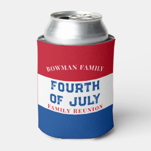 4th of July Family Reunion Custom Can Cooler