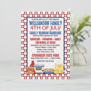 4th of July Family Reunion Invitation