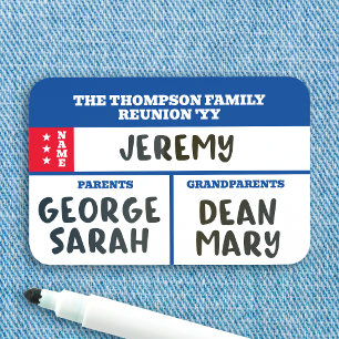 4th of July Family Reunion Name Tag