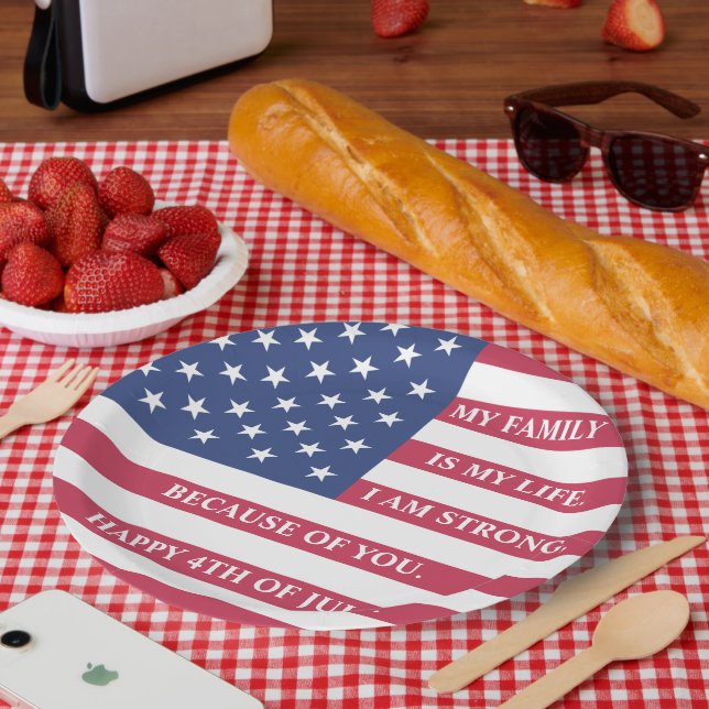 4th of July family reunion paper plate (Picnic)