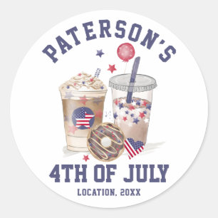 4th Of July Family Reunion Party Independance Day Classic Round Sticker