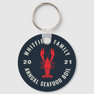 4th of July Family Seafood Boil Custom Key Ring
