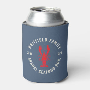 4th of July Family Seafood Boil Party Custom Can Cooler