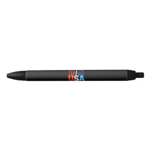 4th Of July Fighter Jets Usa Patriotic Black Ink Pen