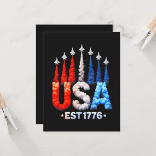 4th Of July Fighter Jets Usa Patriotic Invitation