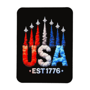 4th Of July Fighter Jets Usa Patriotic Magnet