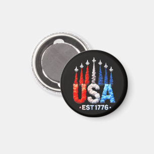4th Of July Fighter Jets Usa Patriotic Magnet