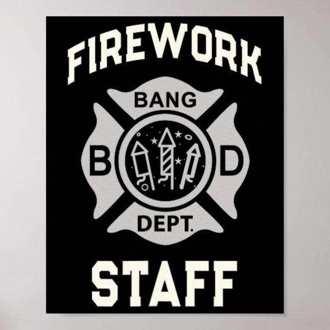 4th Of July Firework Staff Boom Squad Safety Direc Poster (Front)