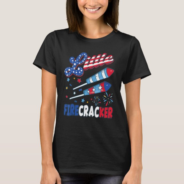 4th Of July Firework  Women Boy Girl Little Firecr T-Shirt (Front)