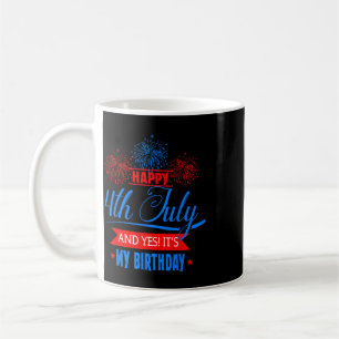 4th Of July Fireworks Birthday Usa American Patrio Coffee Mug