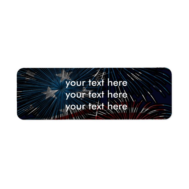 4th of July Fireworks Burst Address Labels (Front)