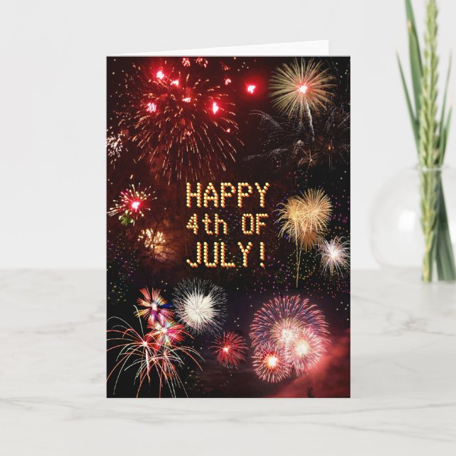 4th of July Fireworks Card (Front)