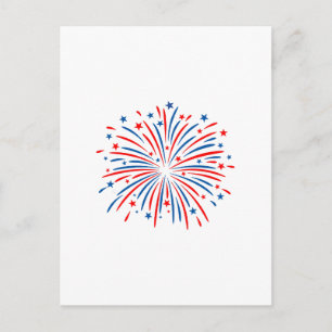 4th of July fireworks Holiday Postcard