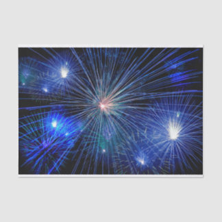 4th of July Fireworks in Blue Independence Day Tissue Paper