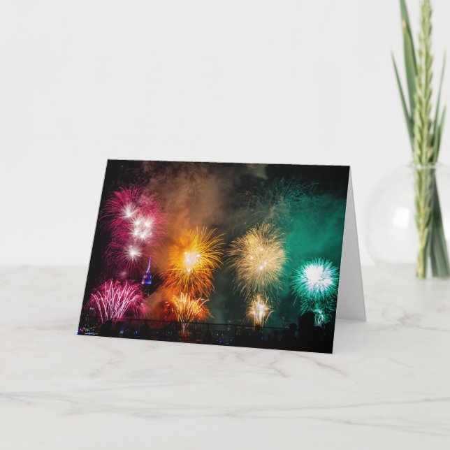 4th of July Fireworks in NYC Card (Front)