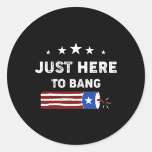4th Of July Fireworks Lover Graphic Tee Men Women Classic Round Sticker