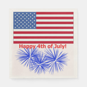4th of July Fireworks Paper Napkin