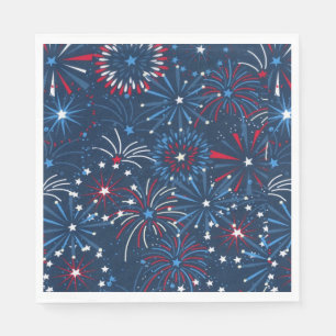 4th of July Fireworks  Paper  Napkin