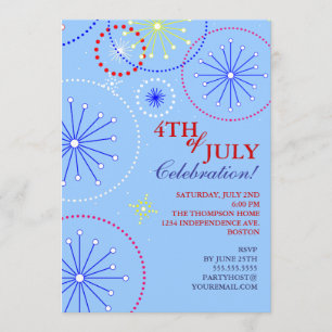4th of July Fireworks Party Invitation