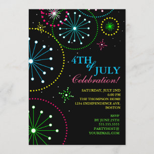 4th of July Fireworks Party Invitation