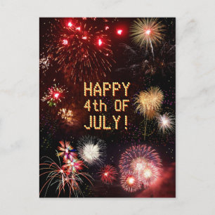 4th of July  Fireworks Postcard