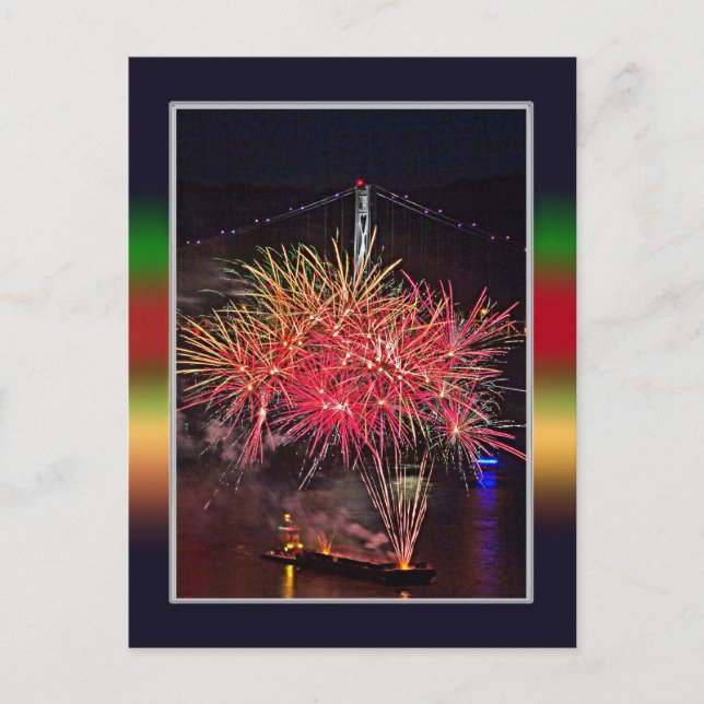 4th of July Fireworks Postcard (Front)