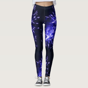 4th of July Fireworks Print Leggins Leggings