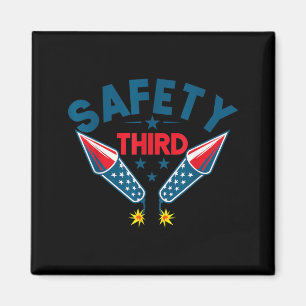4th of July Fireworks Safety Third Independence Magnet