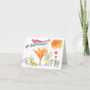 4th of July Fireworks with Friends Card