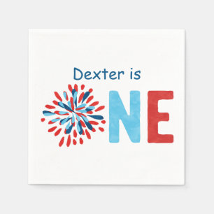 4th of July First Birthday Napkin