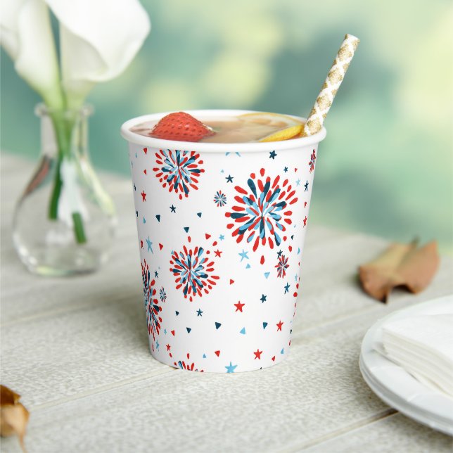 4th of July First Birthday  Paper Cups (Insitu)