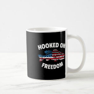 4th Of July Fishing American Flag B Hooked On Free Coffee Mug