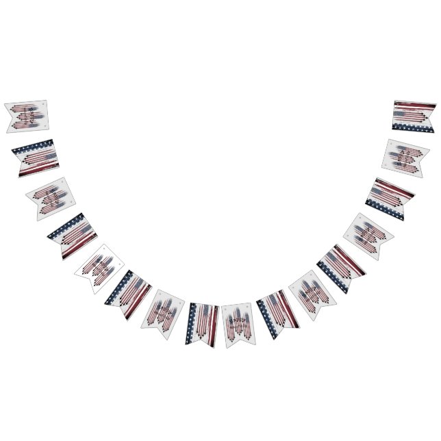 4th of July flag Custom bunting banner swallowtail (All)