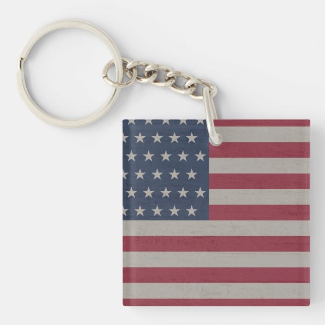 4TH OF JULY FLAG KEY RING (Front)