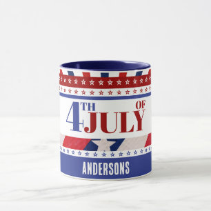 4th of July Flag of America Artsy Custom Mug