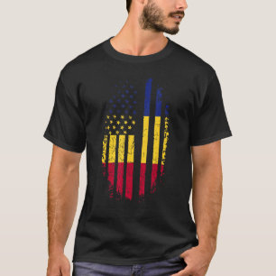 4th of July for a Patriotic Proud Romanian T-Shirt