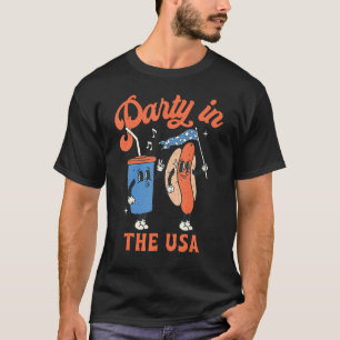 4th Of July  For Hotdog  Party In The Usa T-Shirt