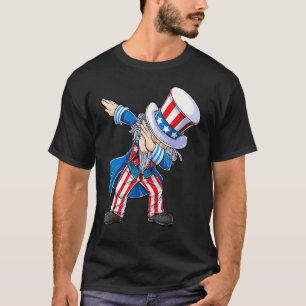 4th Of July For Kids Dabbing Uncle Sam Boys Men T-Shirt