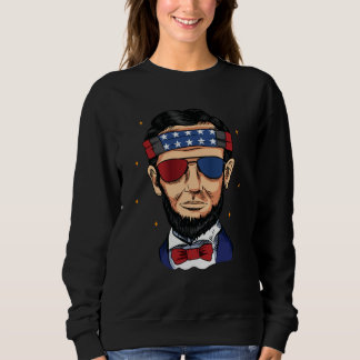 4th of July for Men Drinking Like Lincoln Abraham  Sweatshirt