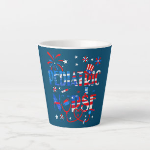 4th of July for Nurse Patriotic Paediatrics Latte Mug