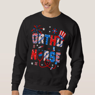 4th Of July For Women Stethoscope Patriotic Ortho Sweatshirt