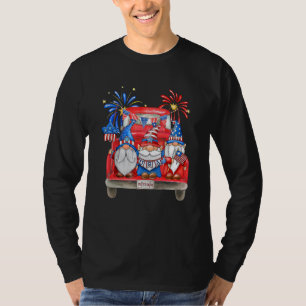 4th Of July Freedom American Gnomes Car Women Men T-Shirt