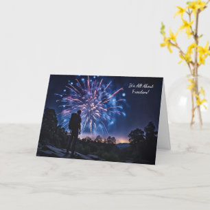 4th of July Freedom with Backpacker Inspirational Card