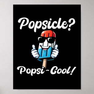 4th Of July Fun Ice Cream American Flag Patriotic Poster