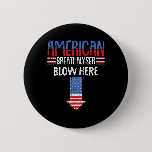 4th Of July Funny American Flag Patriotic 6 Cm Round Badge