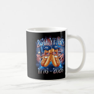 4th of July Funny Hotdog 250th Anniversary USA Coffee Mug