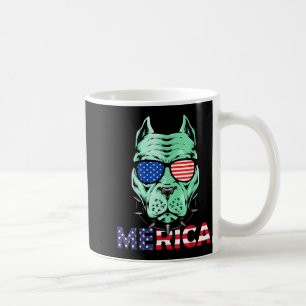 4th of July funny Pitbull Dog Independence day - Coffee Mug