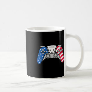 4th Of July Gamepad Video Game Usa American Flag G Coffee Mug
